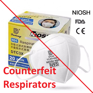 How to spot a fake KN95 respirator mask from China.